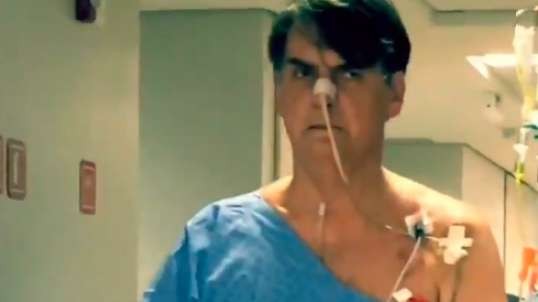 Bolsonaro caminhando no hospital. Assista o vídeo!