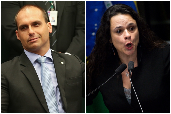 Eduardo Bolsonaro faz vídeo apoiando Janaina Paschoal para presidir a Alesp - Pátria Digital