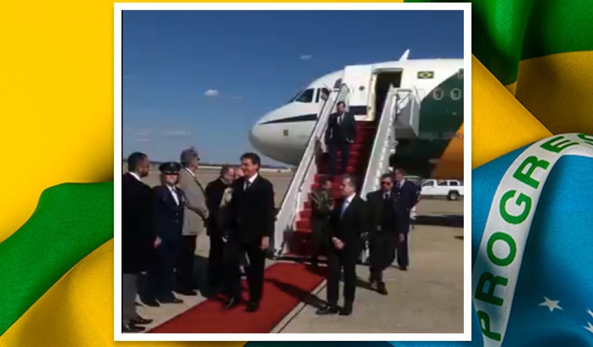 Presidente Bolsonaro desembarca em Washington. Assista o vídeo! - Pátria Digital