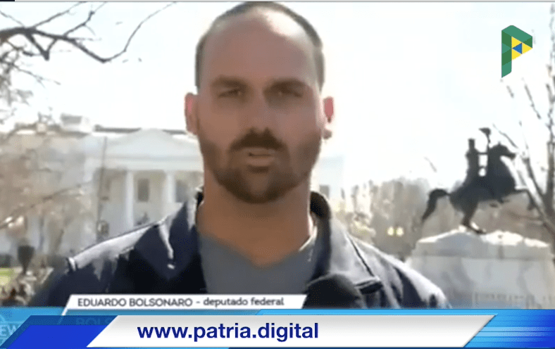 Eduardo Bolsonaro, em Washington, fala sobre expectativa da viagem aos Estados Unidos. Assista o vídeo! - Pátria Digital