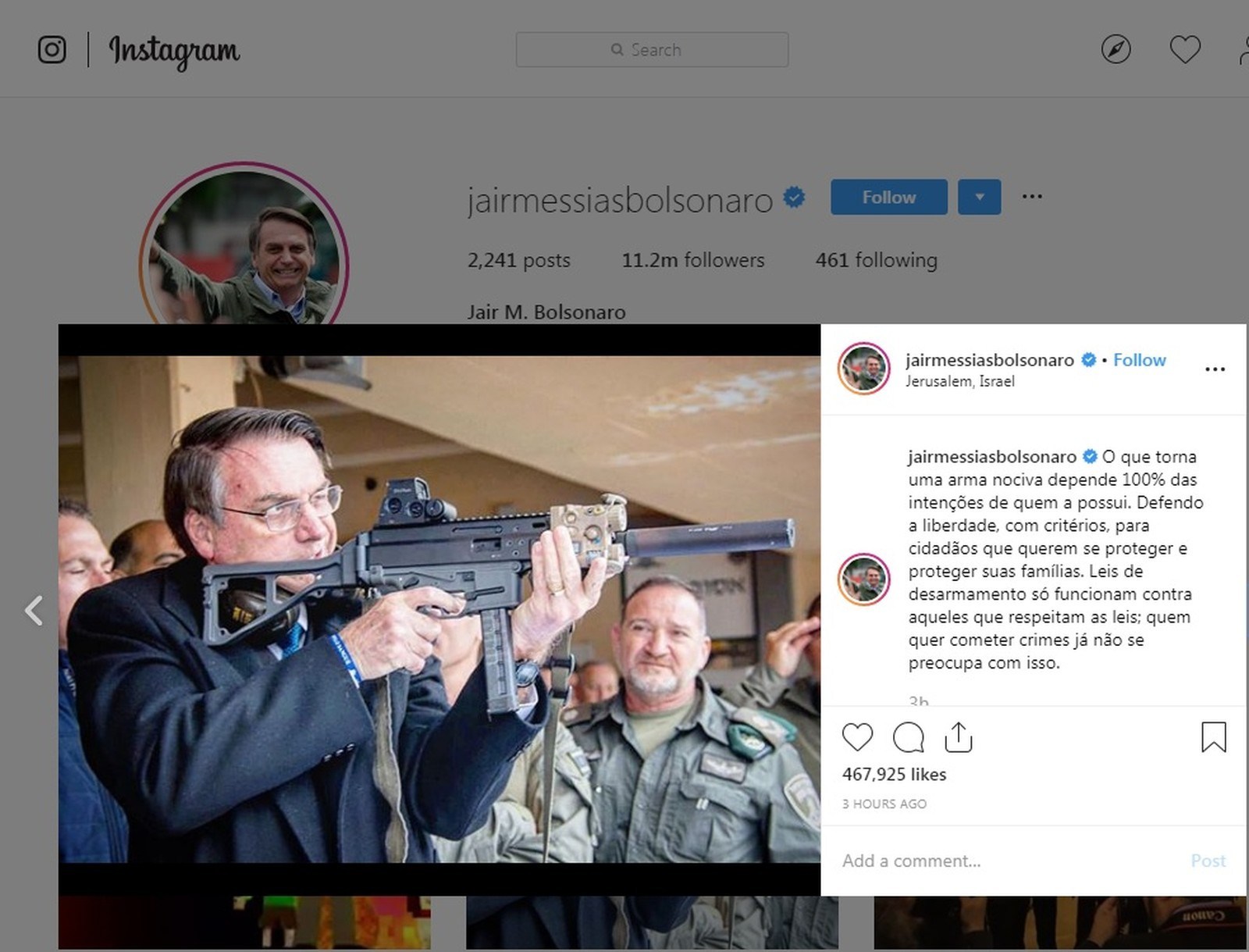 Presidente Bolsonaro demonstra grande pontaria em estande de tiro em Israel. Saiba mais! - Pátria Digital