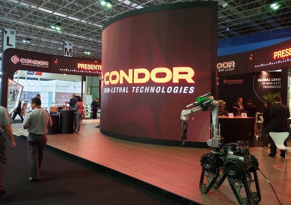 CONDOR: O MUNDO NÃO LETAL. Conheça o estande da empresa na LAAD 2019. - Pátria Digital