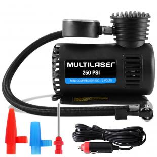 Mini Compressor De Ar Multilaser Au601 12V 3 Adaptadores - Magazine Comprasonlaines