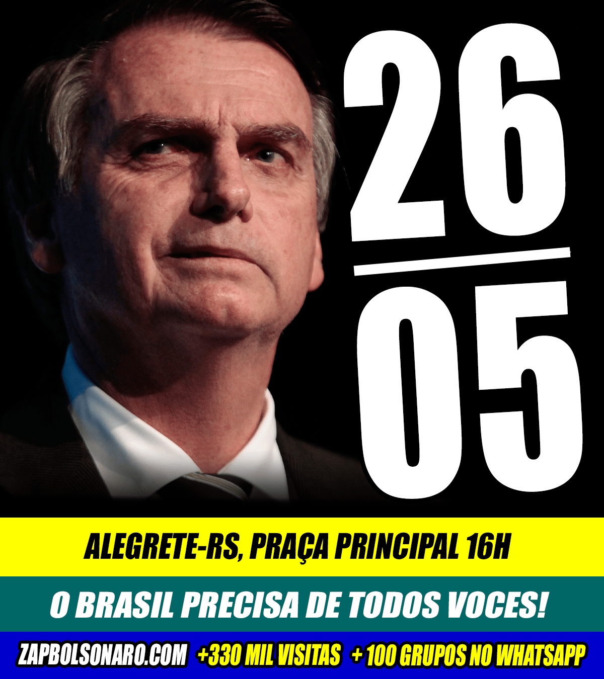 26/05 CIDADES CONFIRMADAS – Zap Bolsonaro