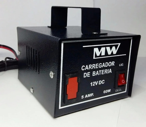 Carregador Bateria 12 Vdc Carro Moto 5 Amp Com Transformador | Parcelamento sem juros