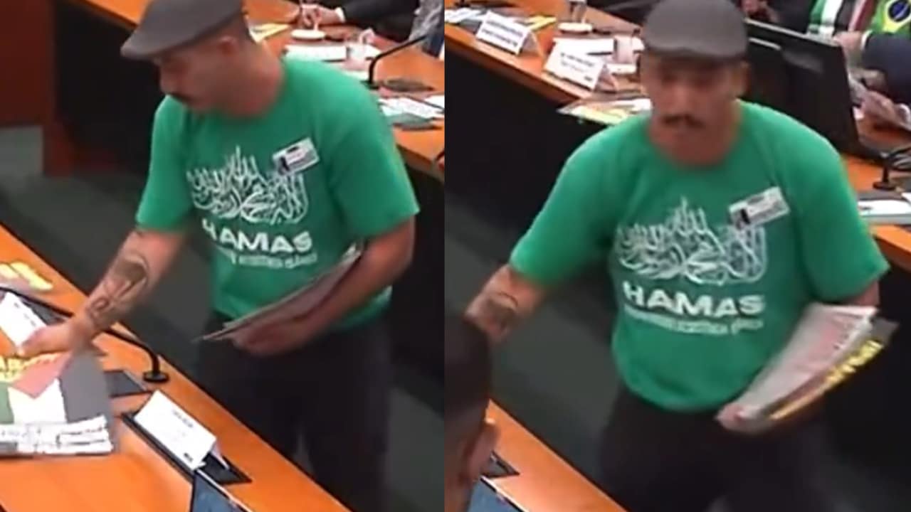 Homem circula tranquilamente com camiseta do Hamas em evento na Câmara; VEJA VÍDEO - Terra Brasil Notícias