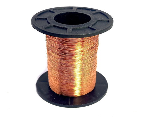 Cobre Esmaltado Fio Soldável  34 Awg  100 Grs  550 Mts | Parcelamento sem juros