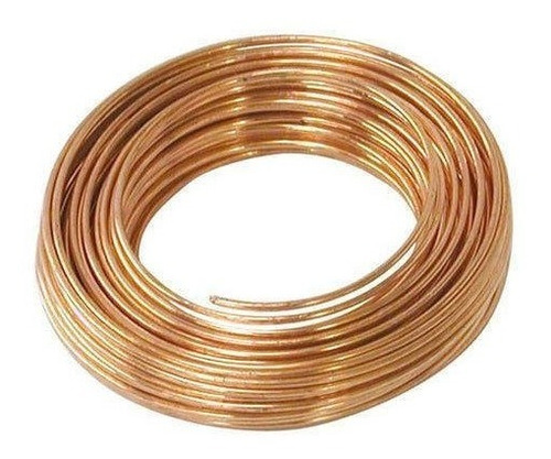 Fio Cobre 18 Awg 1,0 Mm Nú Artesanato 62 Grs 8 Mts Orgonites | Parcelamento sem juros