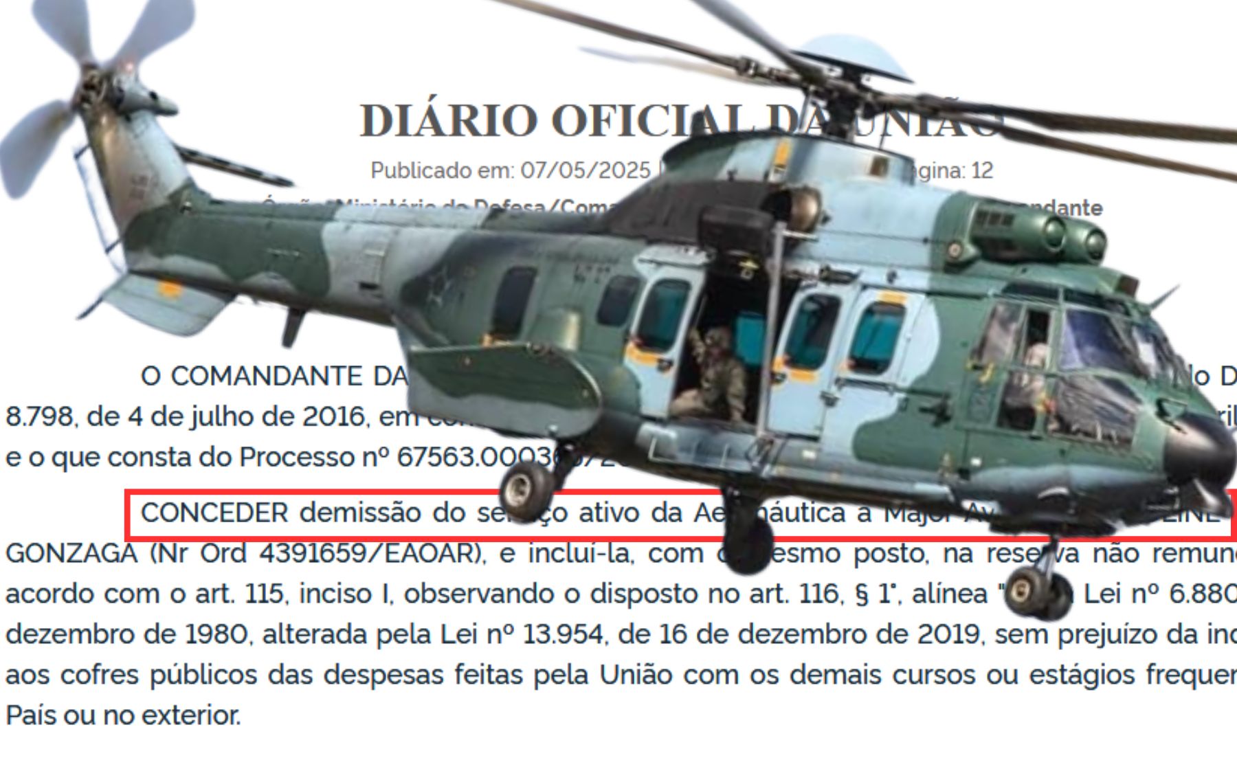 Nova debandada de pilotos da FAB: lista inclui oficial pioneira, piloto do Helicóptero Caracal que atuou em Brumadinho - RSM - Revista Sociedade Militar