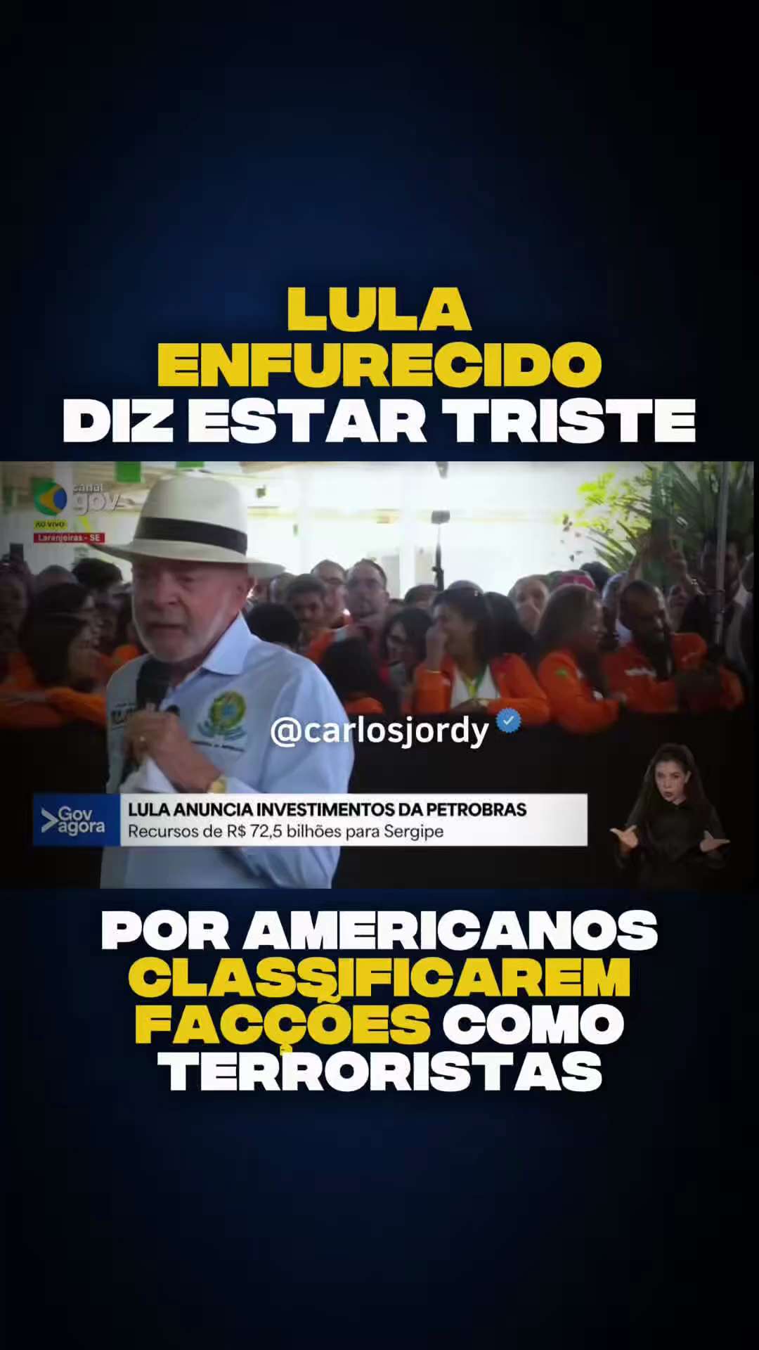 Carlos Jordy on GETTR: Lula enfurecido ataca Flávio Bolsonaro por ter ido...