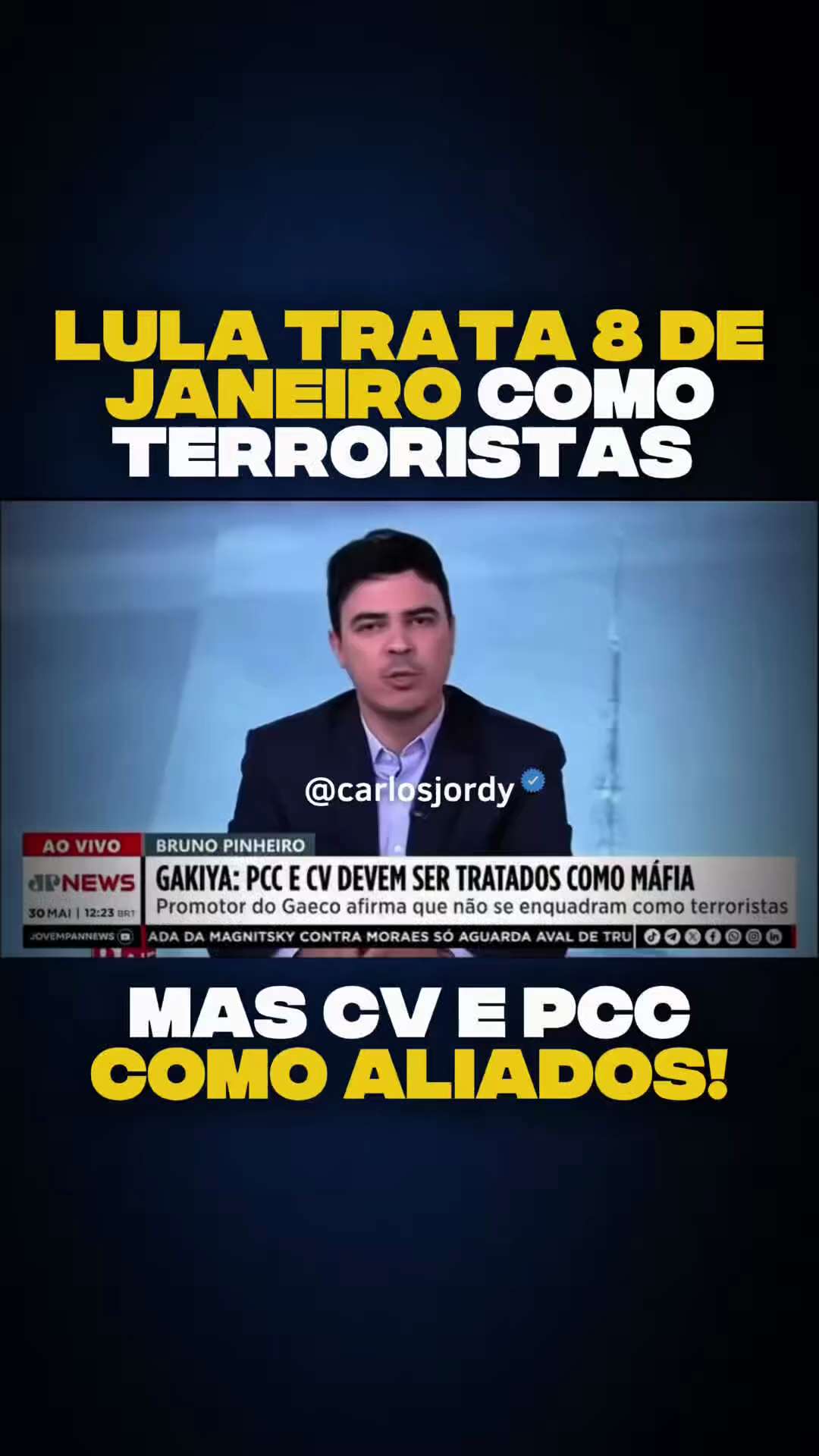Carlos Jordy on GETTR: Quando são os manifestantes do 8 de janeiro, Lula ...